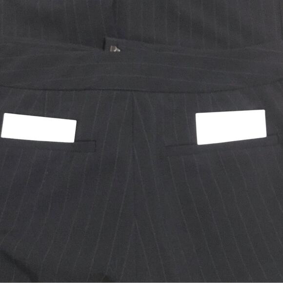Saks Fifth Avenue S5A Beth Fit Pinstripe Black Pants Size 2 - Picture 5 of 9